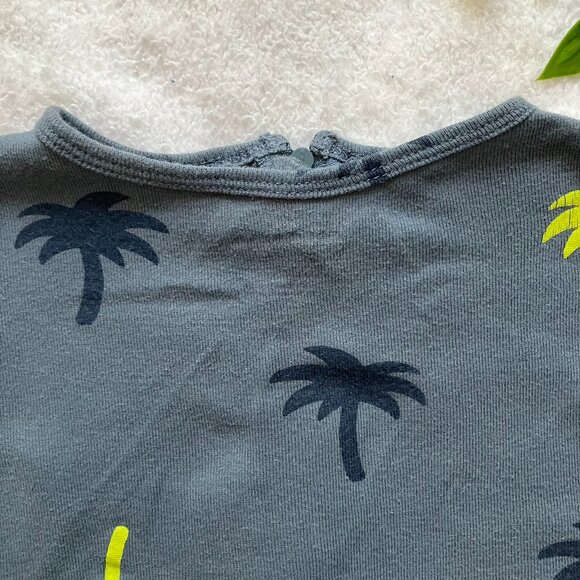 Joe Fresh Baby Romper 3-6M | Palm Tree Print | Short Sleeve Summer One-Piece - Picture 13 of 16